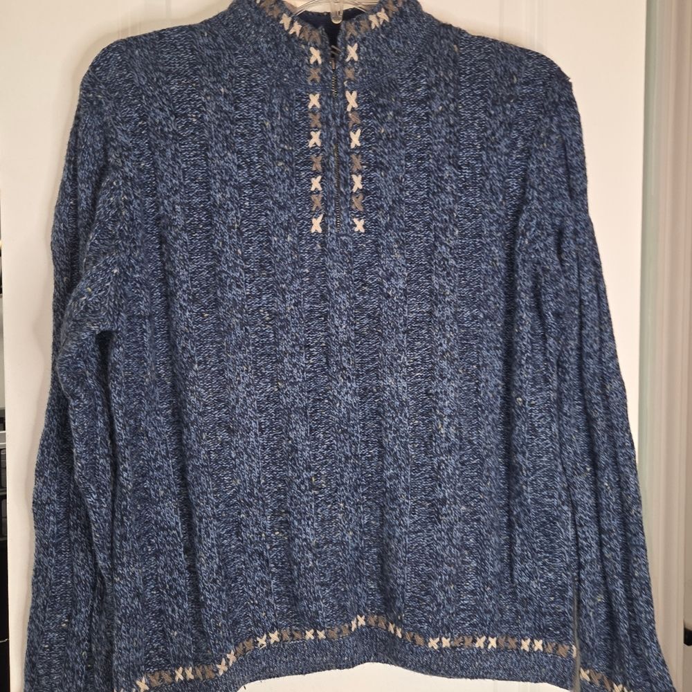 Woolrich Blue Quarter Zip Cozy Sweater - Picture 4 of 11